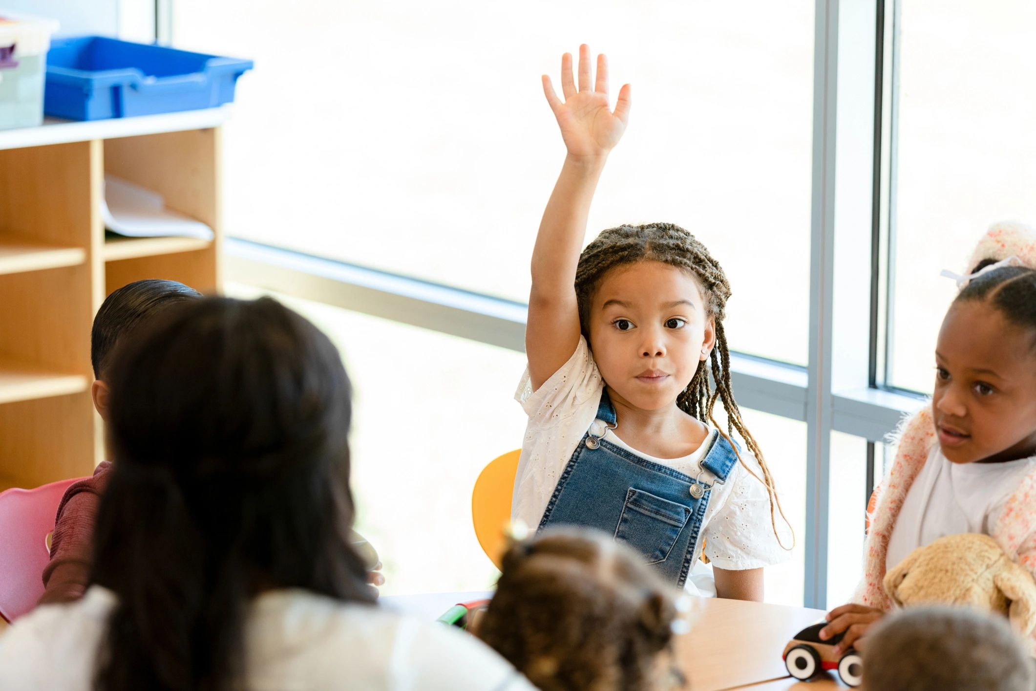 Staff member in a classroom setting